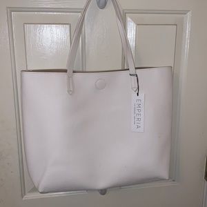White bag with pouch. Brand New with tags.